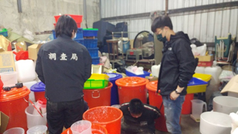 蔡○○等製造假麻黃鹼案查緝現場